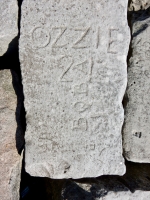 Ozzie 21, Bob A. Chicago lakefront stone carvings, behind La Rabida Hospital, 65th Street and the Lake. 2018