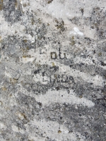 Bob + Lynda. Chicago lakefront stone carvings, Rainbow Beach jetty. 2019