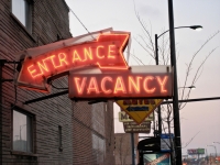 Rio Motel, Lincoln Avenue at Jersey. Hanging on, unlike the Stars Motel up the street