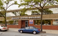 Lincoln Office Building, Lincoln Avenue at Sacramento. The lettering is lovely, as is the mid-century architecture