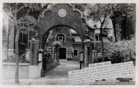 The outer gate at Little Bit O' Heaven, Davenport, Iowa, postcard