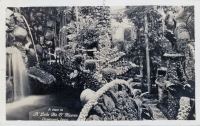 Rock garden at Little Bit O' Heaven, Davenport, Iowa, postcard