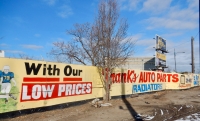 Painted fence. Frank's West Side Auto Parts, Kedzie at 30th Street