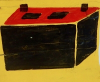 Battery painting. Frank's West Side Auto Parts, Kedzie at 30th Street