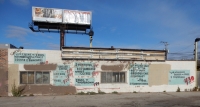 Menu items painted on wall. Harper's Grill, Kedzie Avenue at 31st