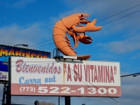 Giant lobster. Las Islas Marias, Pulaski Road and 24th Street