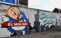 Porky Pig wall painting. El Molino Restaurant, 31st Street near Pulaski Road