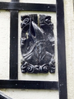 Relief carving, Plas Newydd, Llangollen, Wales