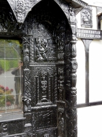 Decorated alcove, Plas Newydd, Llangollen, Wales