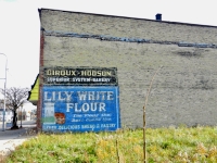 Ghost sign for Lily White Flour, Giroux-Hudson Superior System Bakery, Muskegon, Michigan