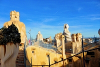 Atop Antoni Gaudí's Casa Milà