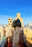 Rooftop details, Antoni Gaudí's Casa Milà, Barcelona