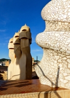 Rooftop details, Antoni Gaudí's Casa Milà, Barcelona