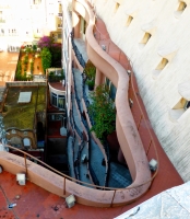 Courtyard from the roof, Antoni Gaudí's Casa Milà