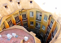 Courtyard from the roof, Antoni Gaudí's Casa Milà