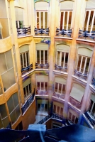 Inside the courtyard, Antoni Gaudí's Casa Milà