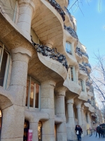 Exterior pillars, Antoni Gaudí's Casa Milà, Barcelona