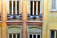 Inside the courtyard, Antoni Gaudí's Casa Milà