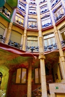 Interior courtyard, Antoni Gaudí's Casa Milà