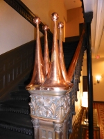 Spectacular newel post, the Loyalty Building, now the Hilton Garden Inn, Milwaukee