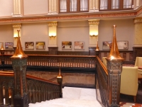 Newel posts and stairs, the Loyalty Building, now the Hilton Garden Inn, Milwaukee