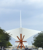 The Calatrava sail, Milwaukee Art Museum, closer