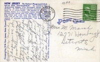 George Daynor at the Depression Palace, Vineland, New Jersey, postcard-verso George Daynor at the Depression Palace, Vineland, New Jersey, postcard-verso