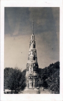 N.E. Galloway totem pole, Foyil, Oklahoma, postcard