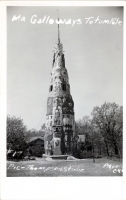 N.E. Galloway totem pole, Foyil, Oklahoma, postcard