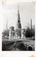 N.E. Galloway totem poles, Foyil, Oklahoma, postcard