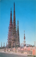 Color view of Watt's Towers, Los Angeles, postcard Color view of Watt's Towers, Los Angeles, postcard