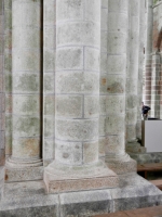 Romanesque pillars, Mont-Saint-Michel