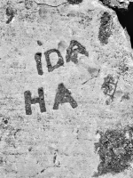 Ida Ha. Lost. Chicago Lakefront stone carvings, south of Montrose Harbor. 2003