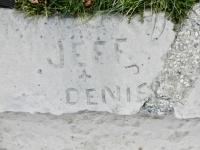 Jeff + Denise, J. Chicago Lakefront stone carvings, between Foster Avenue and Montrose. 2012 Jeff + Denise, J. Chicago Lakefront stone carvings, between Foster Avenue and Montrose. 2012