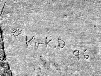 1996, Kirk D. with sun. Chicago lakefront stone carvings, south of Montrose Harbor. 2008