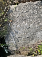 (?) + DC. Chicago lakefront stone carvings, south of Montrose Harbor. 2021