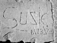 June 13, 1973, Susie. Chicago lakefront stone carvings, south of Montrose Harbor. 2003 June 13, 1973, Susie. Chicago lakefront stone carvings, south of Montrose Harbor. 2003