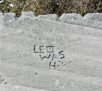 Leo was here. Chicago lakefront stone carvings, south of Montrose Harbor. 2013 Leo was here. Chicago lakefront stone carvings, south of Montrose Harbor. 2013
