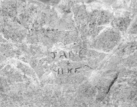 Jane + Mike. Chicago lakefront stone carvings, south of Montrose Harbor. 2017 Jane + Mike. Chicago lakefront stone carvings, south of Montrose Harbor. 2017