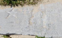 Star, 1947, Willie Booker. Chicago lakefront stone carvings, Montrose Beach. 2019