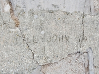 Mel + John 1974. Chicago lakefront stone carvings, Montrose Beach. 2020