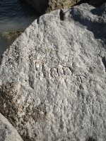 Boo, V. Chicago lakefront stone carvings, south of La Rabida Hospital. 2025