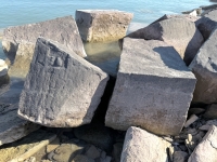Remant of a carving, T. Chicago lakefront stone carvings, south of La Rabida Hospital. 2025