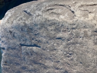 MA. Chicago lakefront stone carvings, south of La Rabida Hospital. 2025