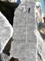 DK JR in a recessed box, DIck, Kilen, V. Chicago lakefront stone carvings, south of La Rabida Hospital. 2026