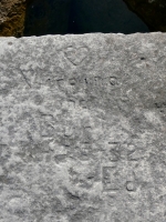 Heart, Virginia and Burt ?/5/32, - Ed. Chicago lakefront stone carvings, behind La Rabida Hospital, 65th Street and the Lake. 2026
