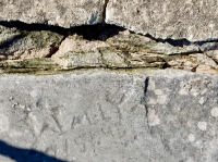 1945, Wally. Chicago lakefront stone carvings, between 45th Street and Hyde Park Blvd. 2018 1945, Wally. Chicago lakefront stone carvings, between 45th Street and Hyde Park Blvd. 2018