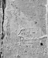 July 5 1949, Ray loves Maryann, detail. Chicago lakefront stone carvings, between 45th Street and Hyde Park Blvd. 2018