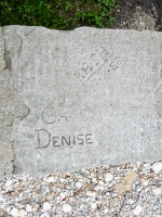 "Kathy" 7-3-66, CA, Denise, Sue. Chicago lakefront stone carvings, between 45th Street and Hyde Park Blvd. 2019