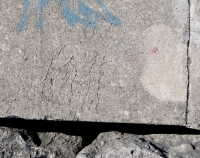 Bodybuilder. Chicago lakefront stone carvings, between 45th Street and Hyde Park Blvd. 2021